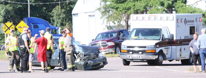 Two treated for injuries after Labor Day crash